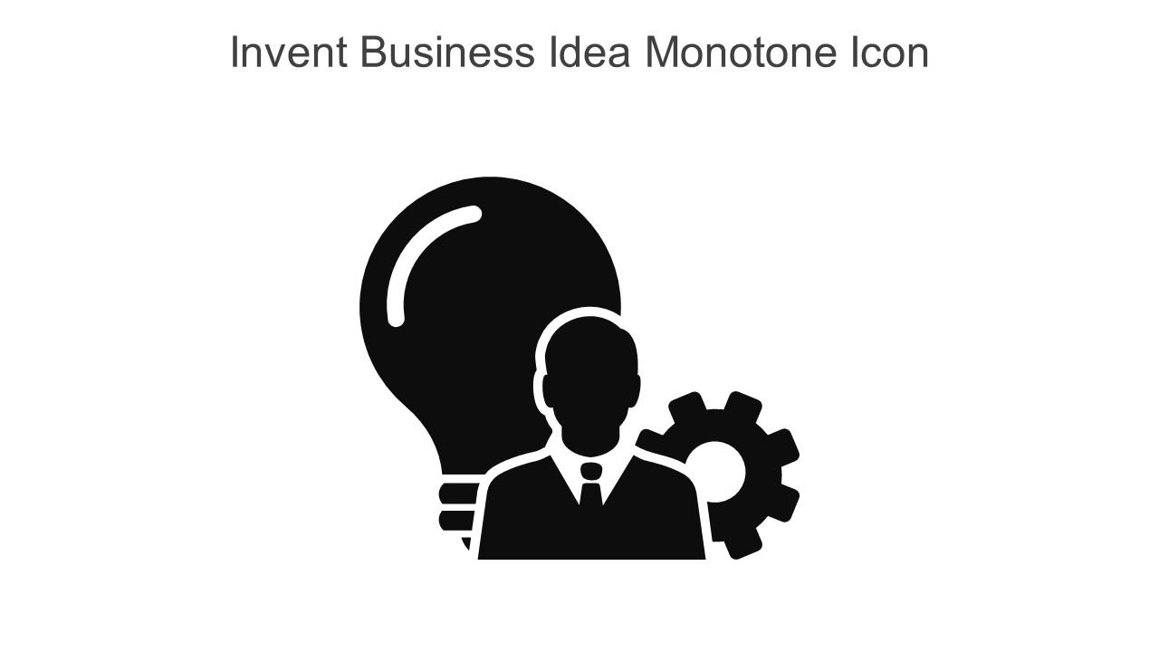 Invent Business Idea Monotone Icon In Powerpoint Pptx Png And Editable Eps Format Slide01