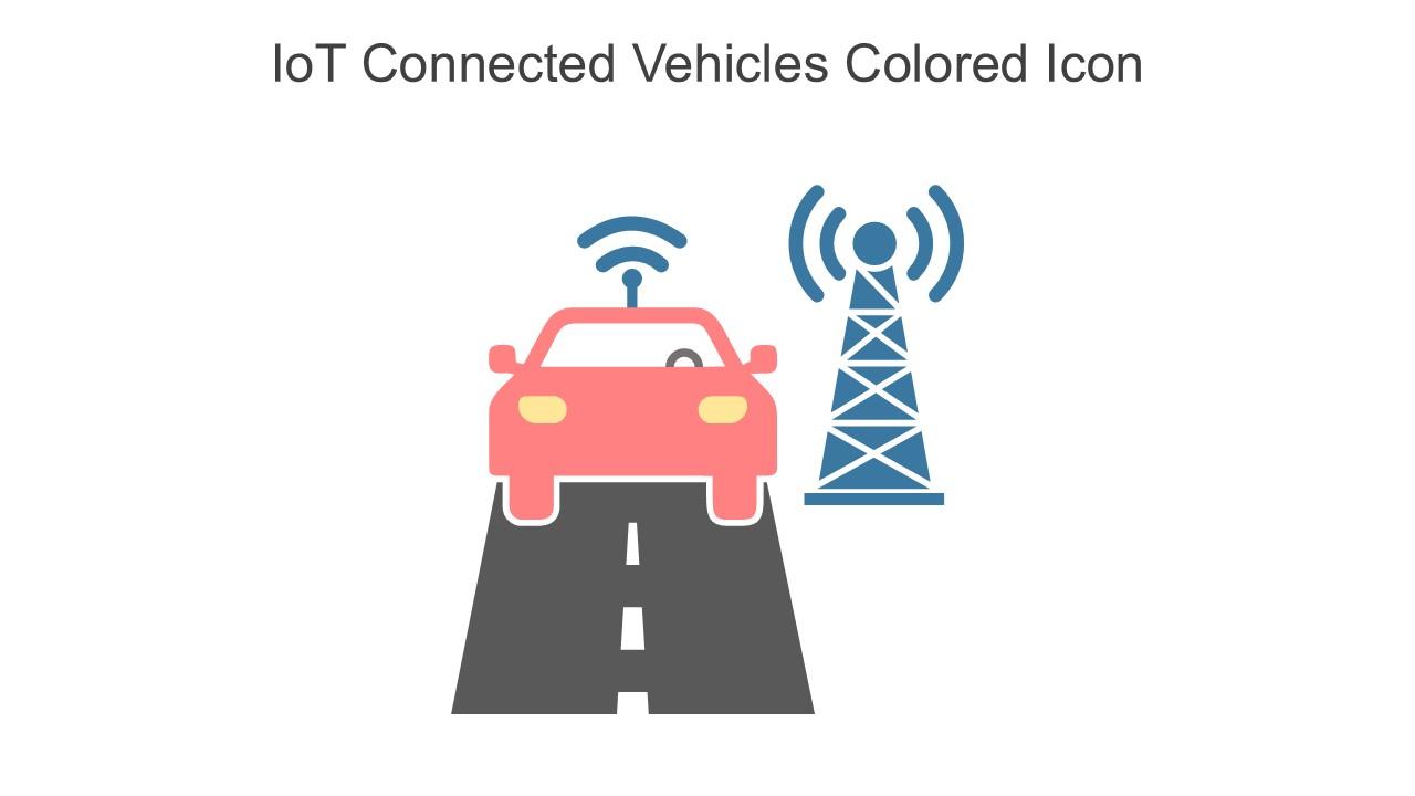 IoT Connected Vehicles Colored Icon In Powerpoint Pptx Png And Editable Eps Format
