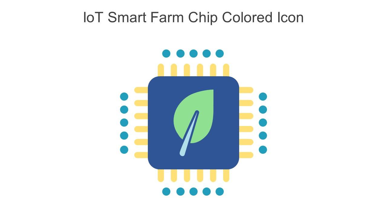 IoT Smart Farm Chip Colored Icon In Powerpoint Pptx Png And Editable Eps Format