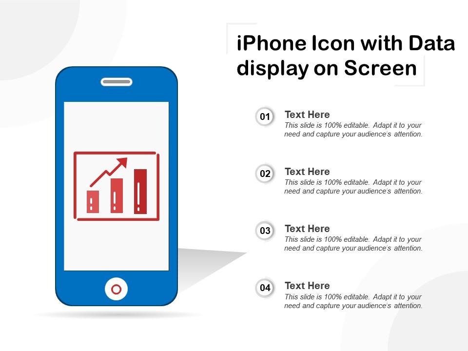Iphone icon with data display on screen Slide01