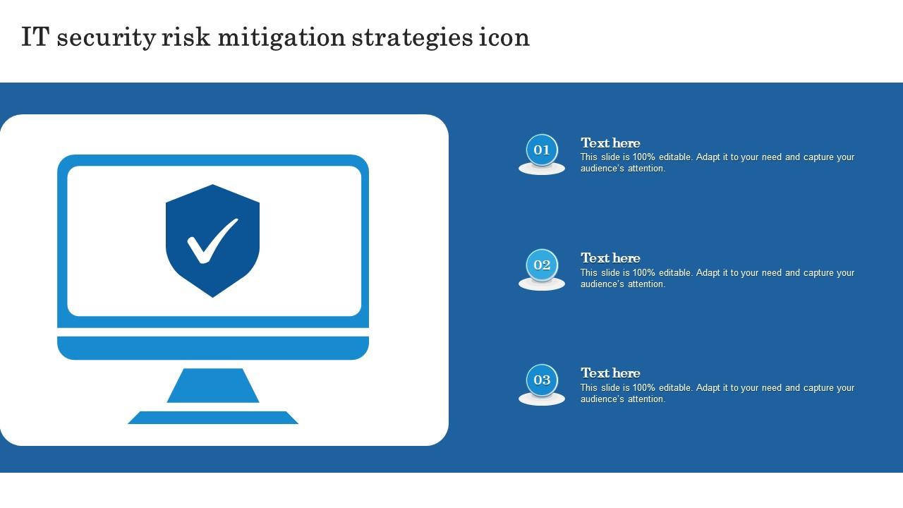 IT Security Risk Mitigation Strategies Icon Slide01