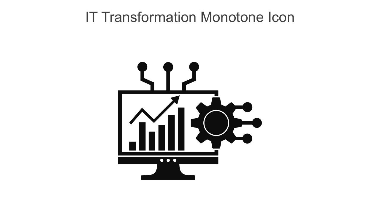IT Transformation Monotone Icon In Powerpoint Pptx Png And Editable Eps Format