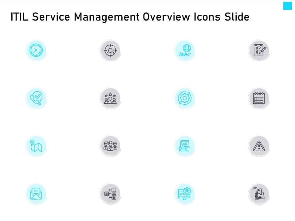 Itil service management overview icons slide ppt professional smartart Slide01