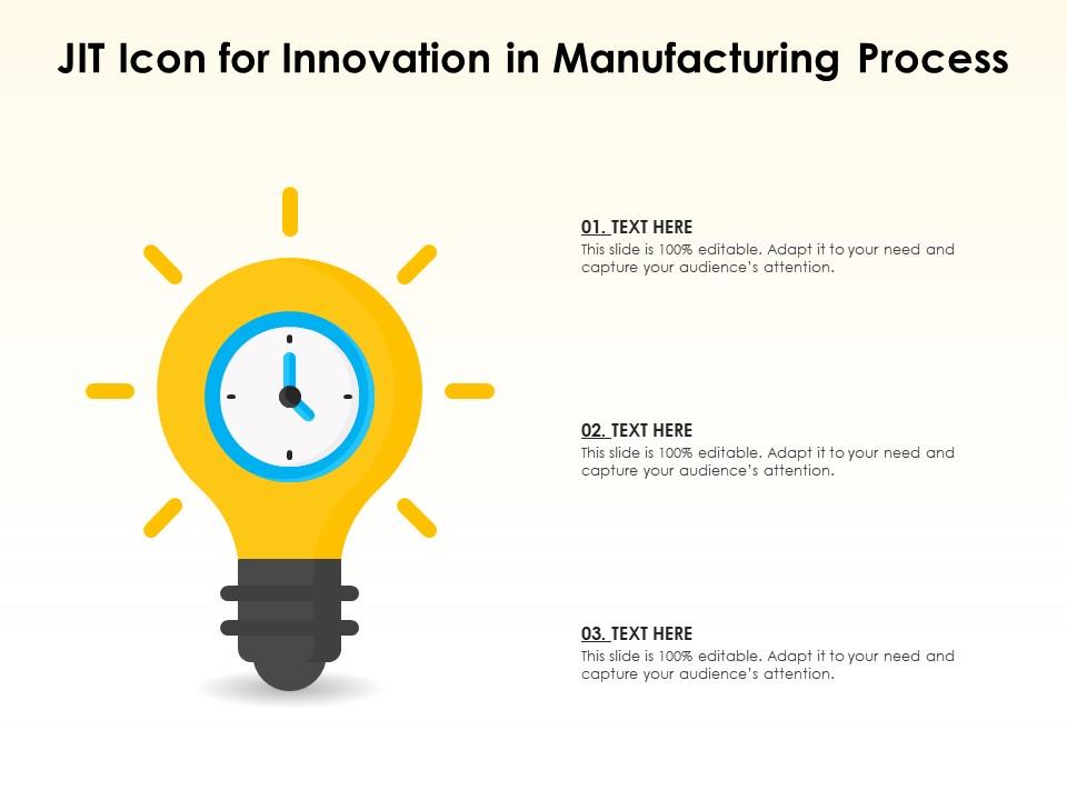Jit icon for innovation in manufacturing process Slide01