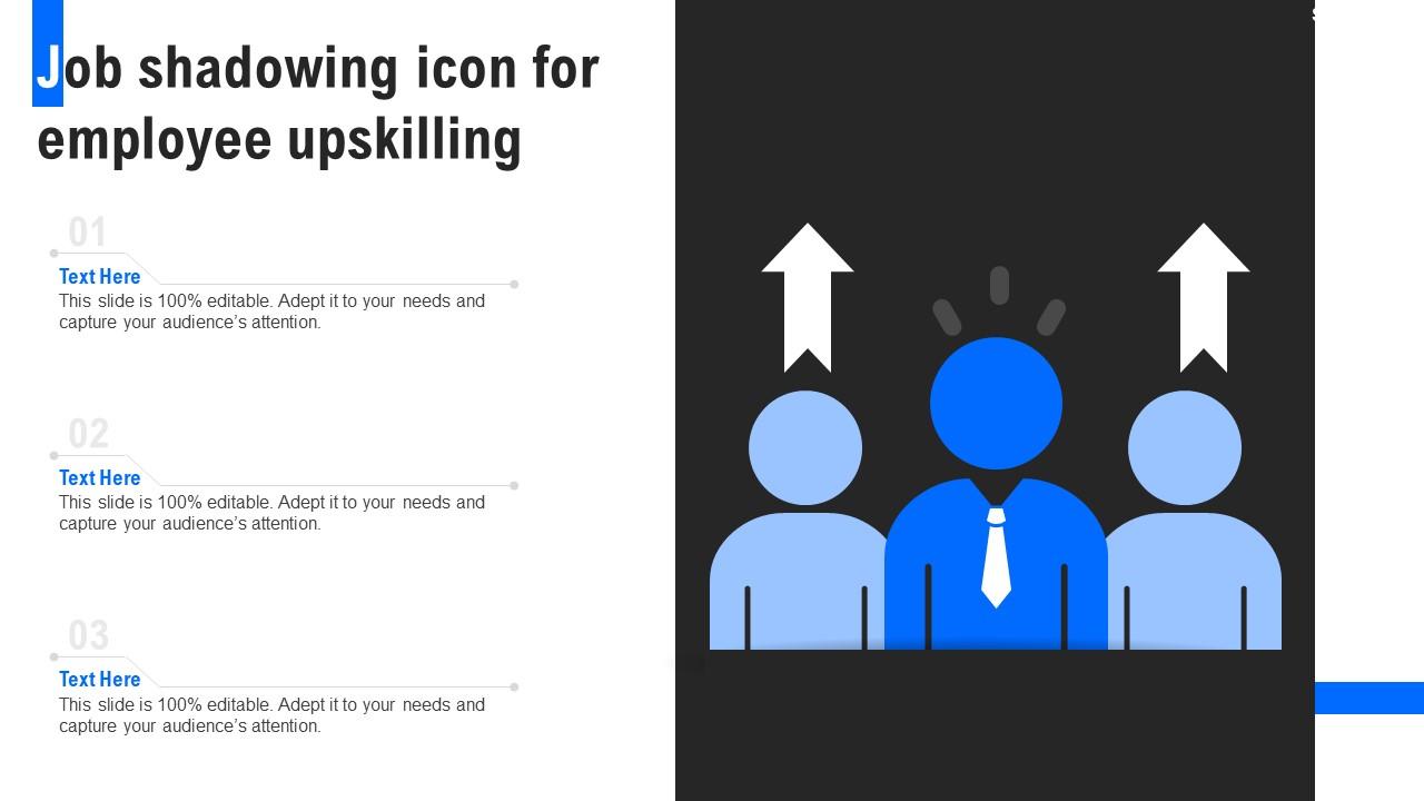 Job Shadowing Icon For Employee Upskilling Slide01