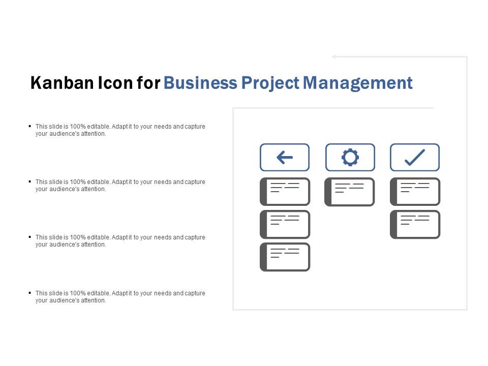 Kanban icon for business project management Slide01