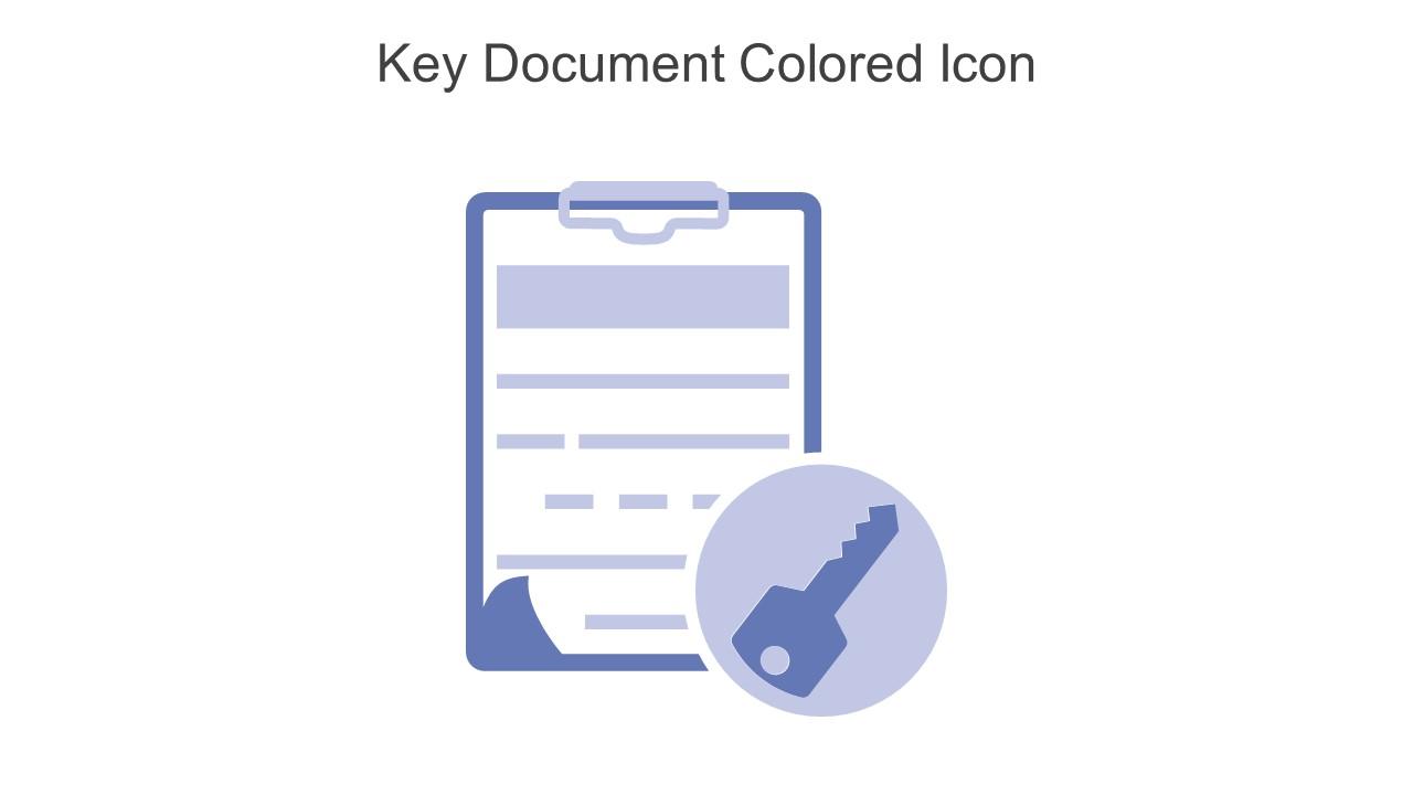 Key Document Colored Icon In Powerpoint Pptx Png And Editable Eps Format