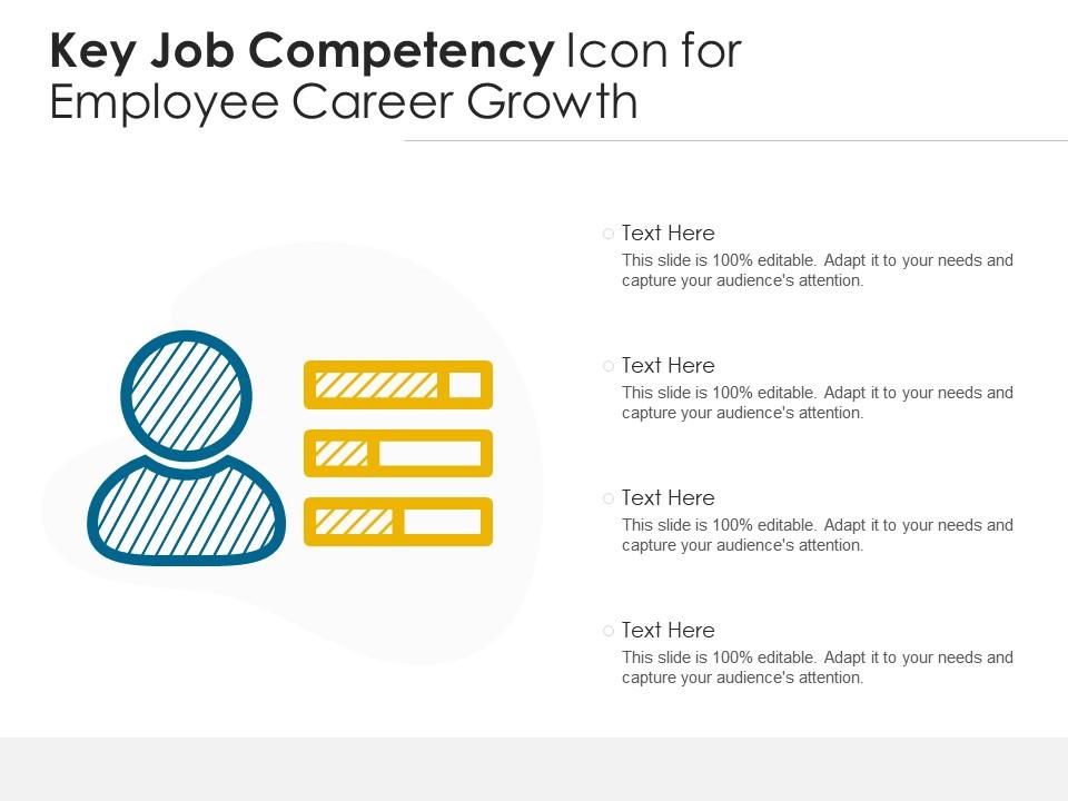 Key job competency icon for employee career growth Slide01
