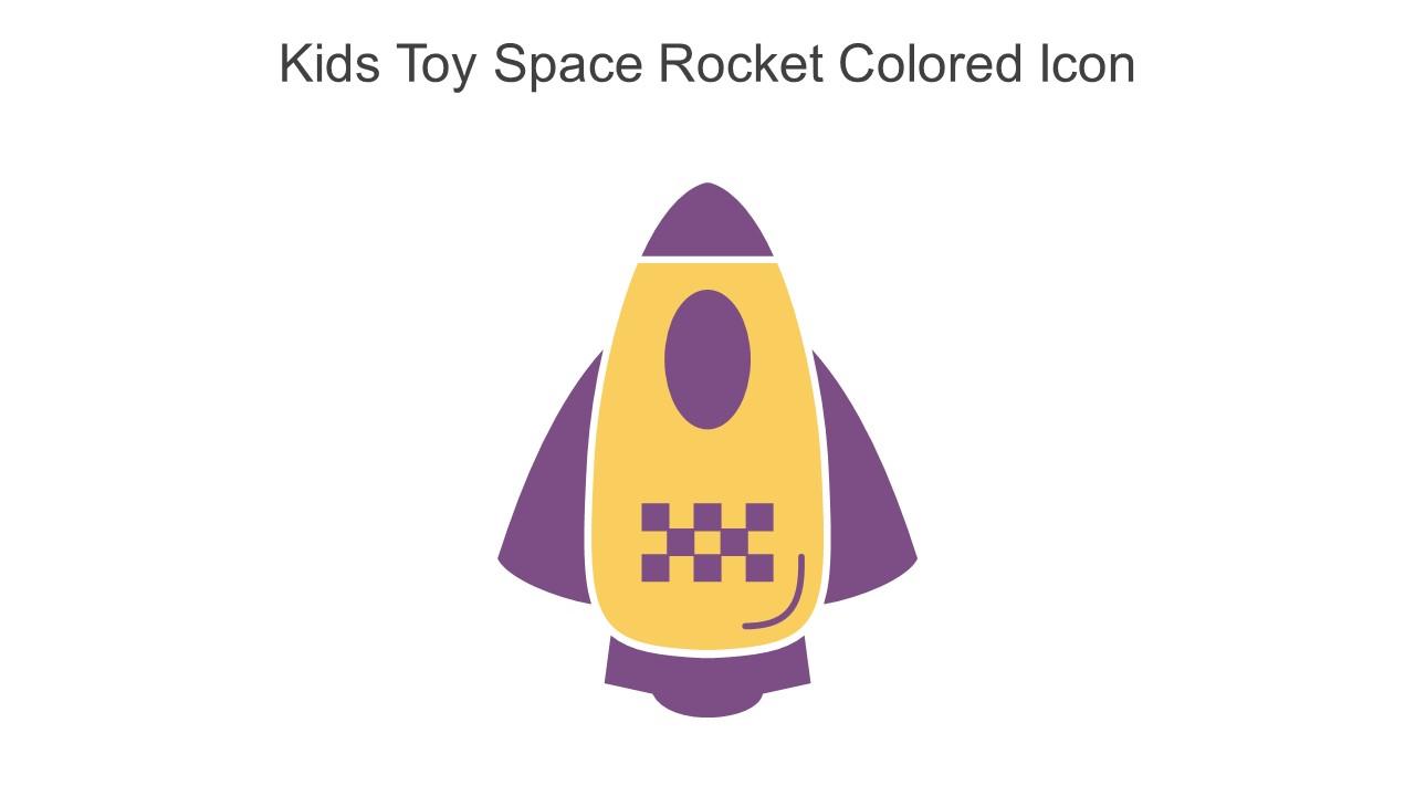 Kids Toy Space Rocket Colored Icon In Powerpoint Pptx Png And Editable Eps Format