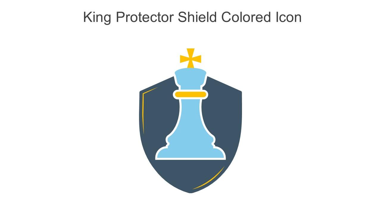 King Protector Shield Colored Icon In Powerpoint Pptx Png And Editable Eps Format