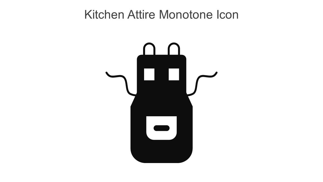 Kitchen Attire Monotone Icon In Powerpoint Pptx Png And Editable Eps Format