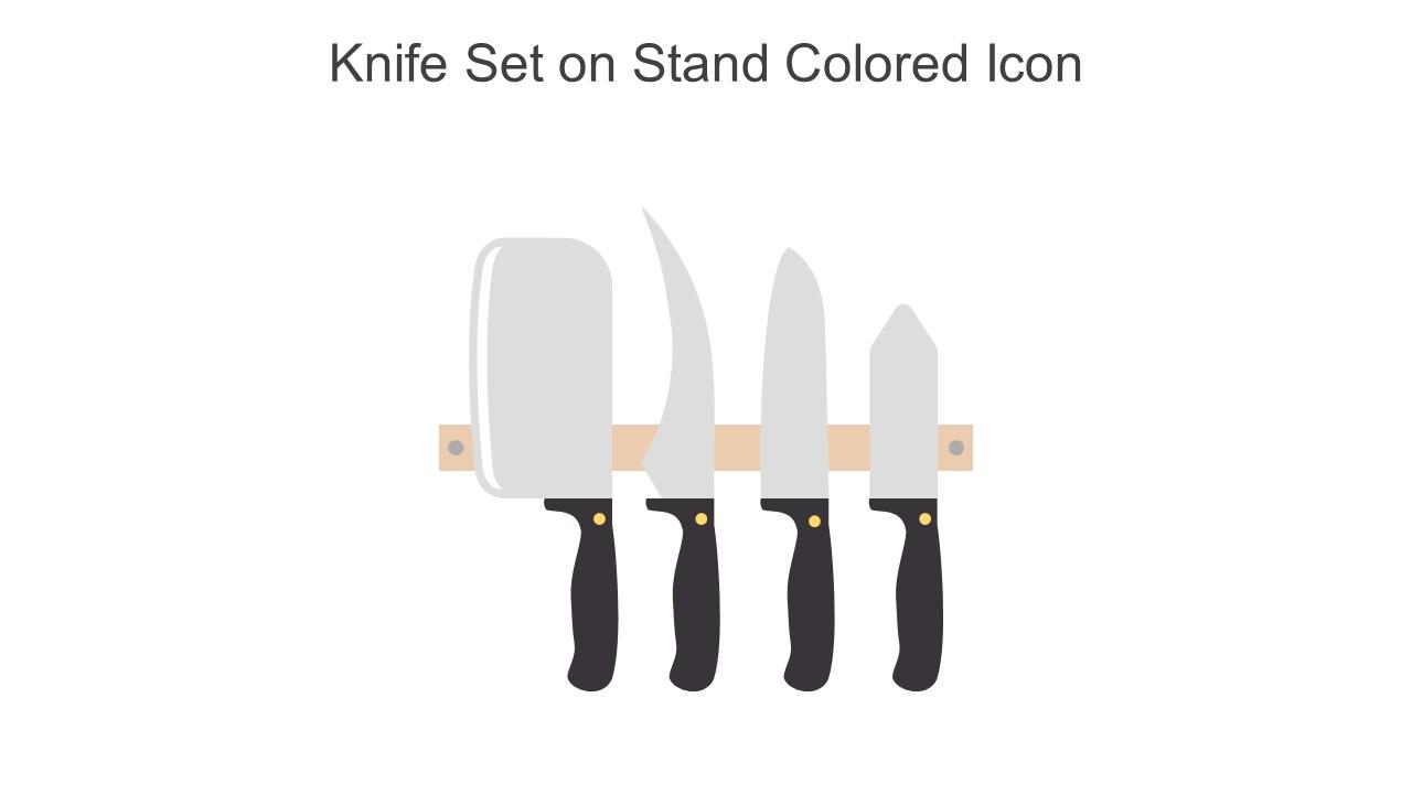 Knife Set On Stand Colored Icon In Powerpoint Pptx Png And Editable Eps Format