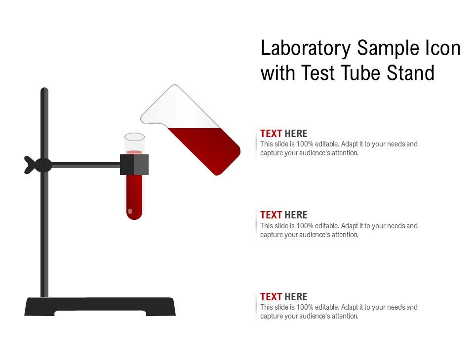 Laboratory sample icon with test tube stand Slide01