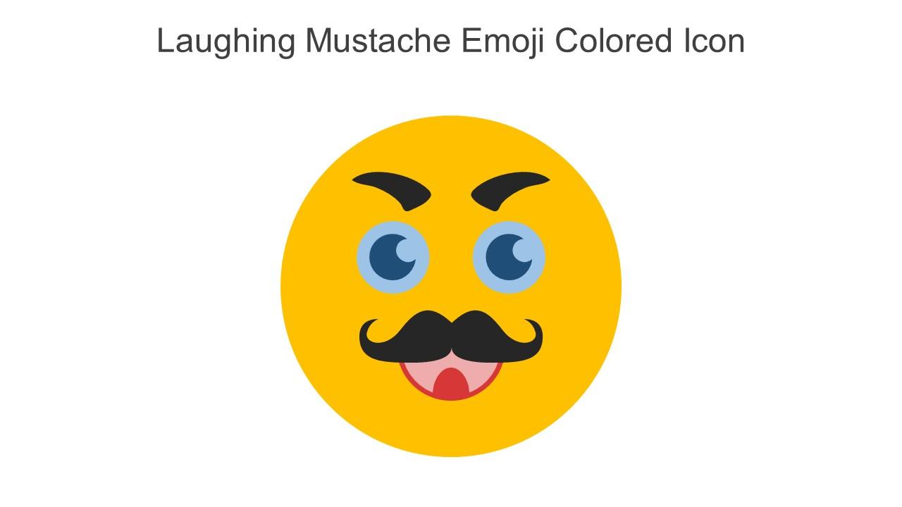 Laughing Mustache Emoji Colored Icon In Powerpoint Pptx Png And Editable Eps Format