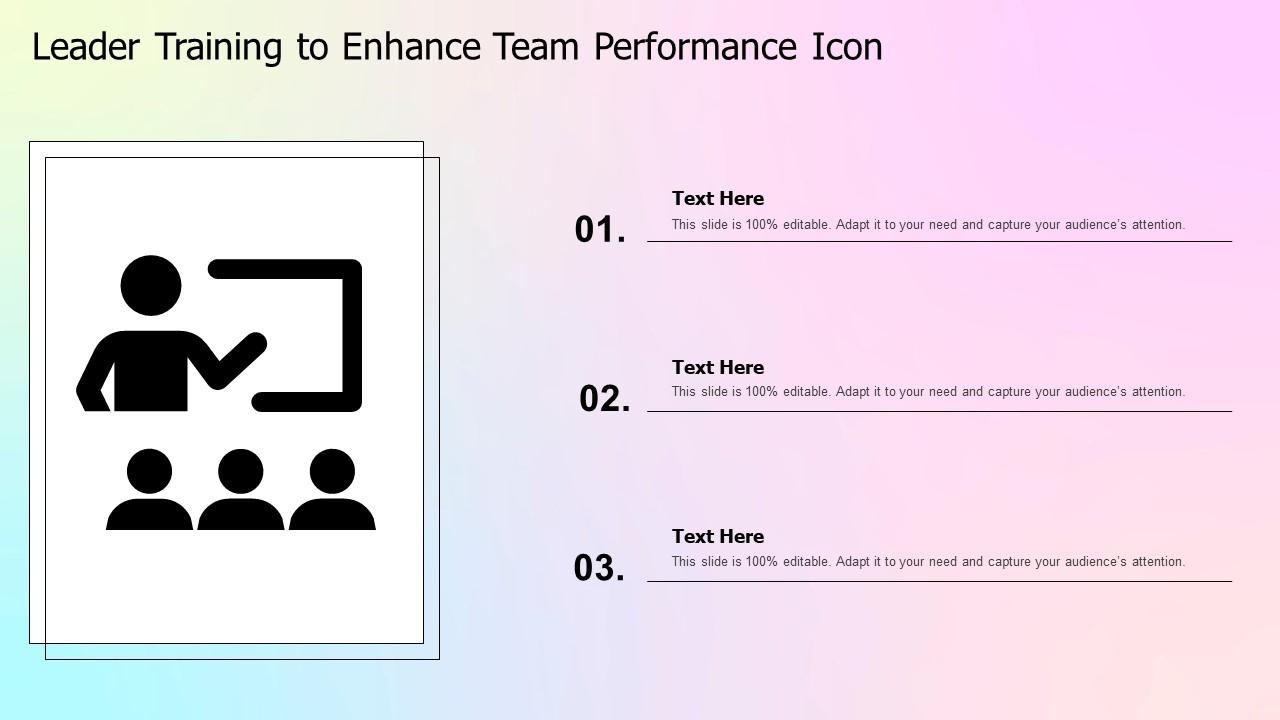 Leader Training To Enhance Team Performance Icon Slide01