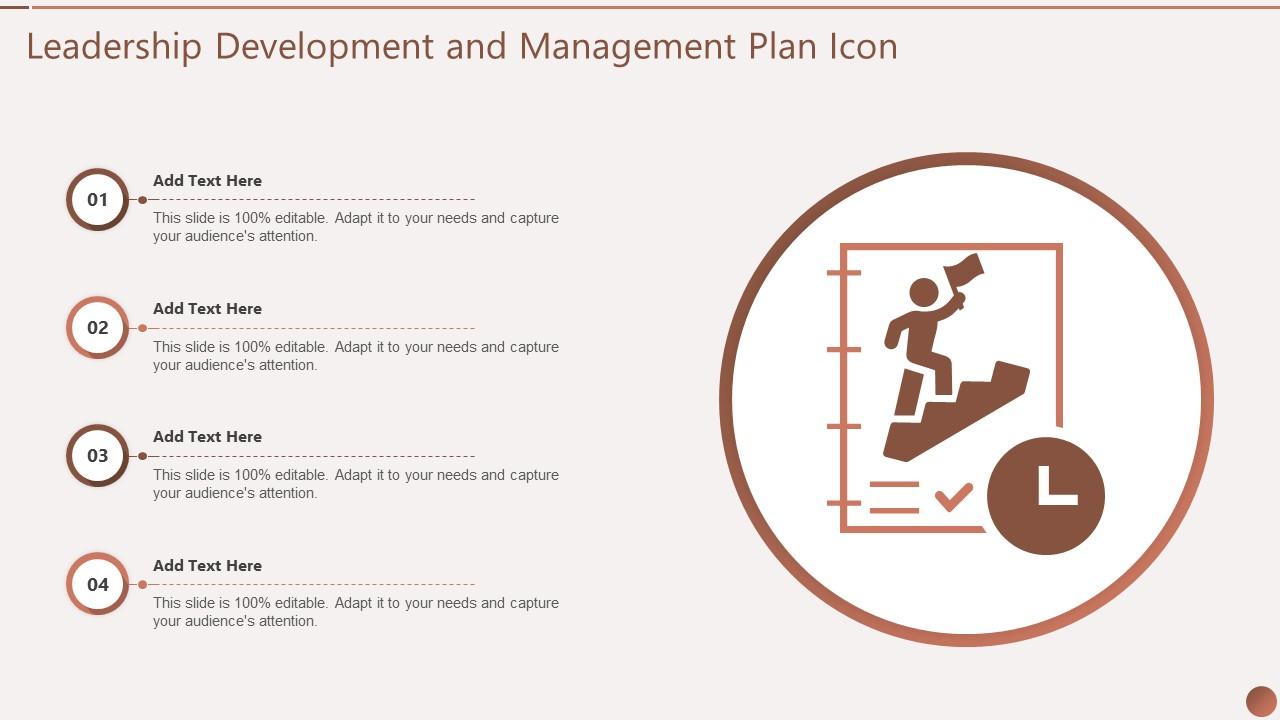Leadership Development And Management Plan Icon Slide01
