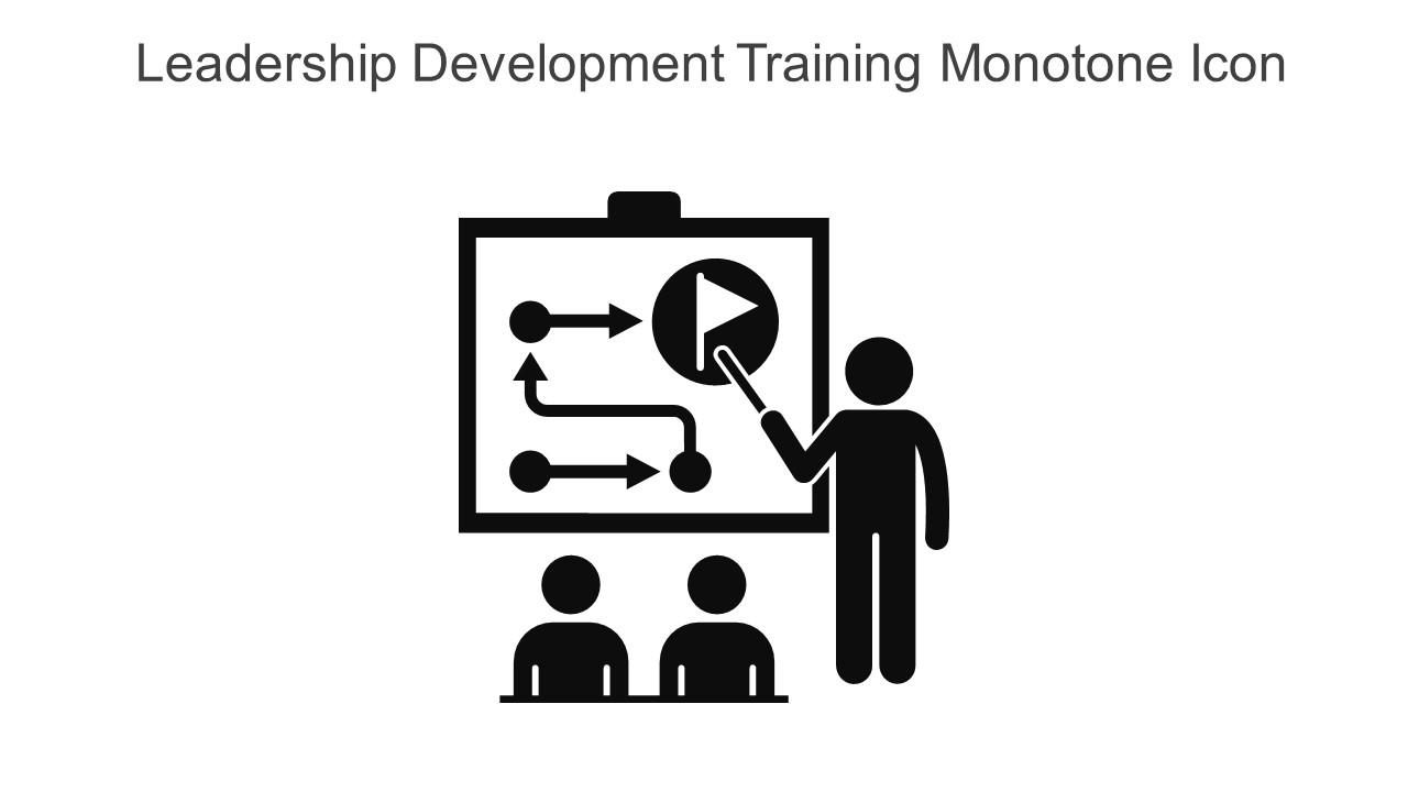 Leadership Development Training Monotone Icon In Powerpoint Pptx Png And Editable Eps Format