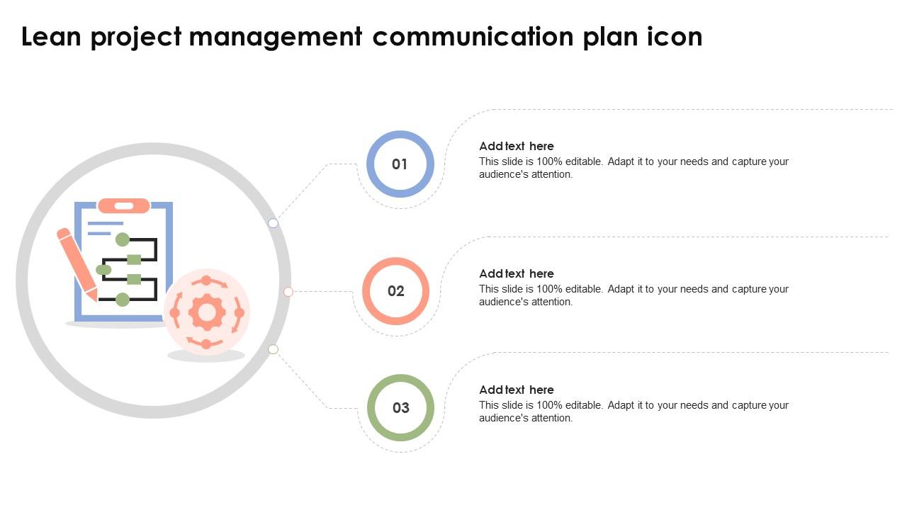 Lean Project Management Communication Plan Icon