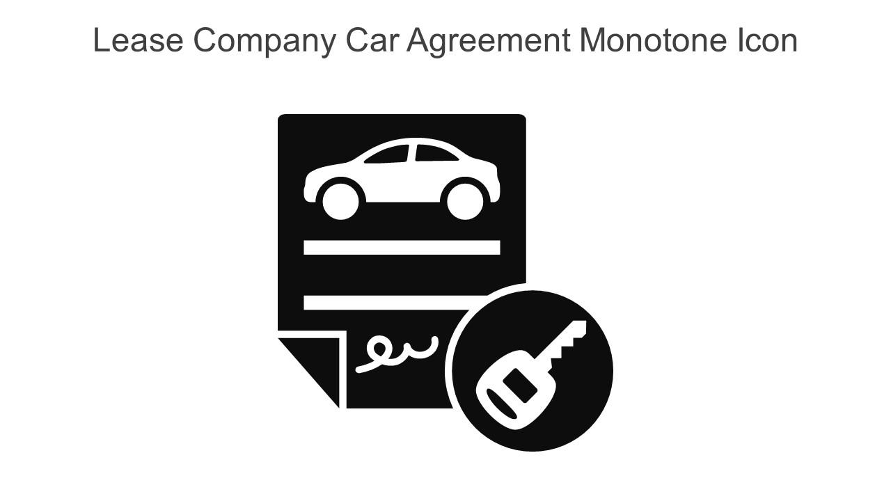Lease Company Car Agreement Monotone Icon In Powerpoint Pptx Png And Editable Eps Format Slide01
