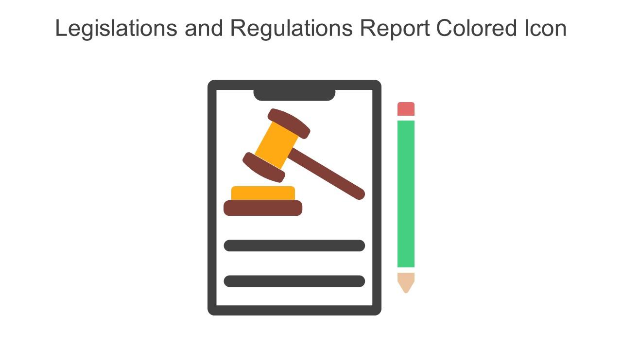 Legislations And Regulations Report Colored Icon In Powerpoint Pptx Png And Editable Eps Format Slide01