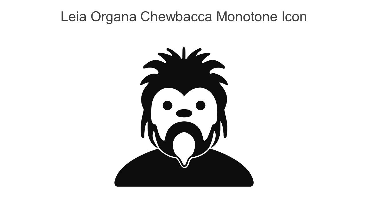 Leia Organa Chewbacca Monotone Icon In Powerpoint Pptx Png And Editable Eps Format