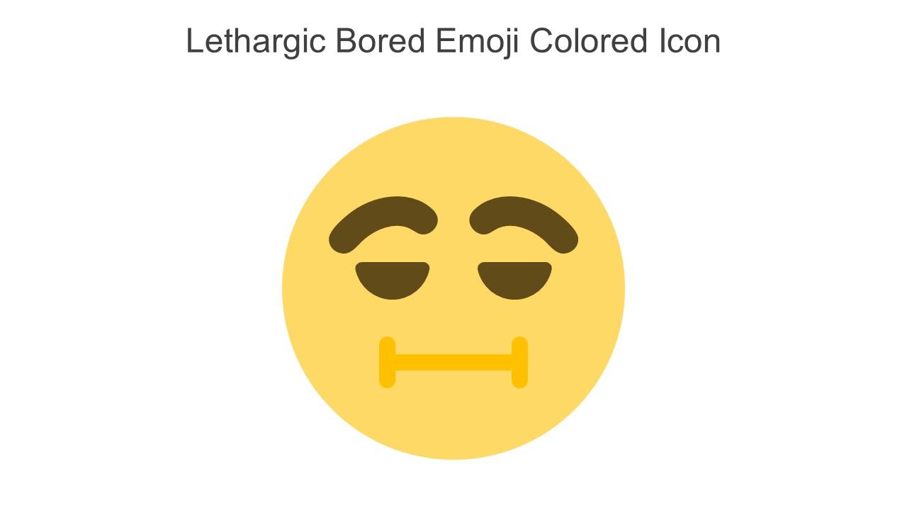Lethargic Bored Emoji Colored Icon In Powerpoint Pptx Png And Editable Eps Format