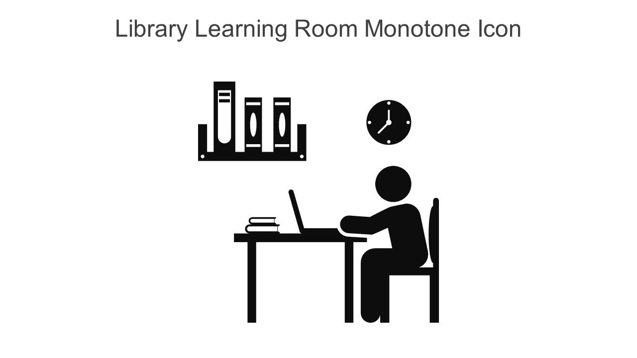 Library Learning Room Monotone Icon In Powerpoint Pptx Png And Editable Eps Format