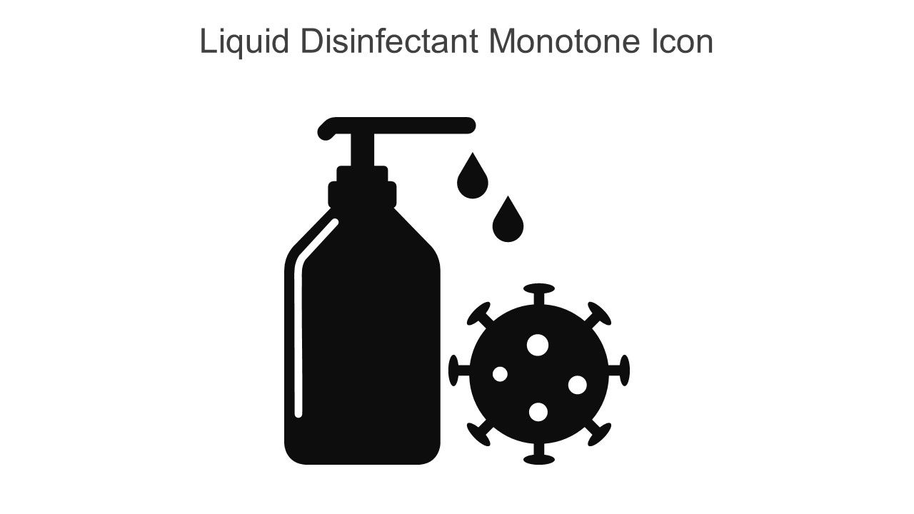 Liquid Disinfectant Monotone Icon In Powerpoint Pptx Png And Editable Eps Format Slide01