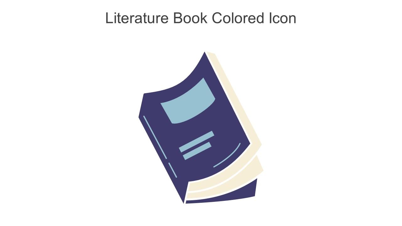 Literature Book Colored Icon In Powerpoint Pptx Png And Editable Eps Format