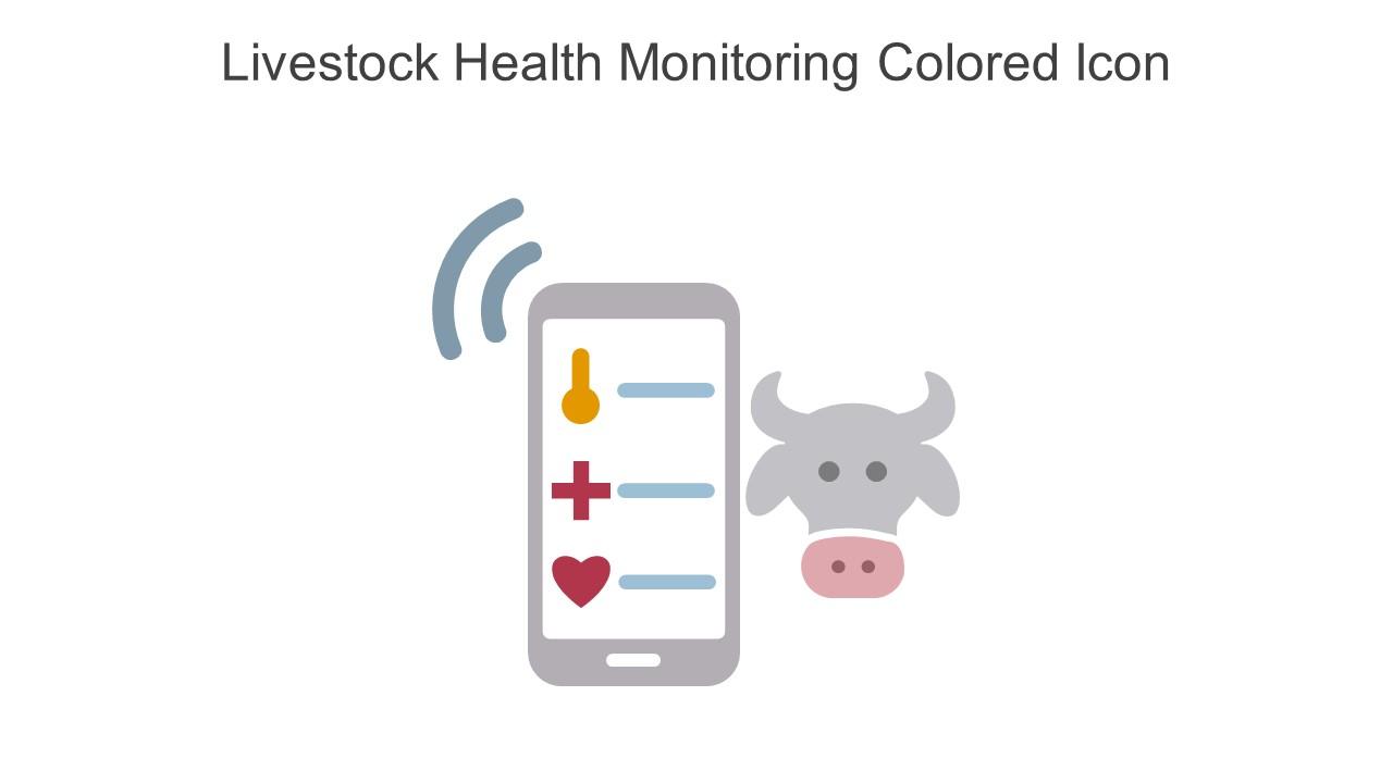 Livestock Health Monitoring Colored Icon In Powerpoint Pptx Png And Editable Eps Format Slide01