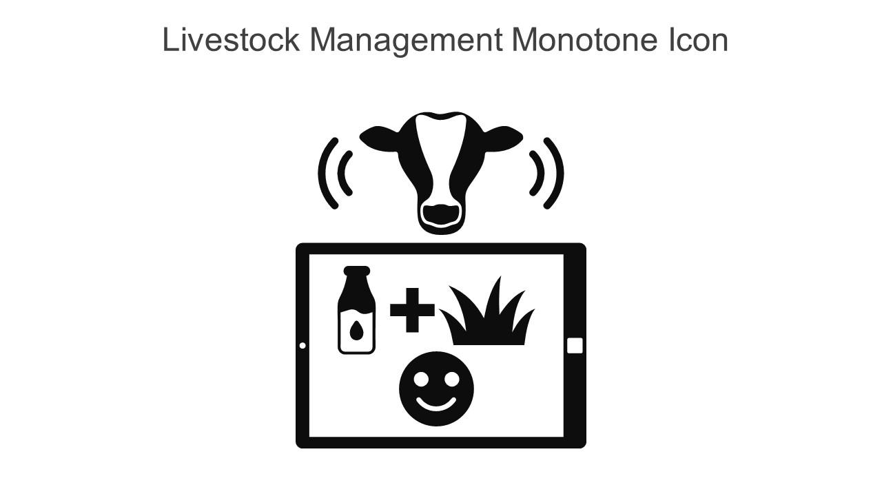 Livestock Management Monotone Icon In Powerpoint Pptx Png And Editable Eps Format Slide01