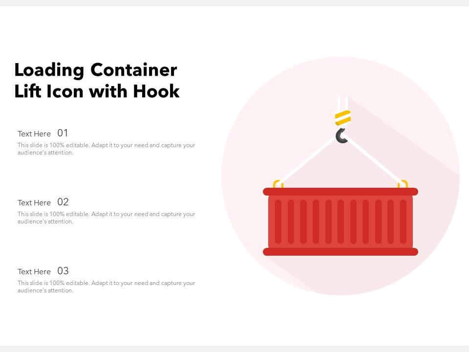 Loading container lift icon with hook Slide01