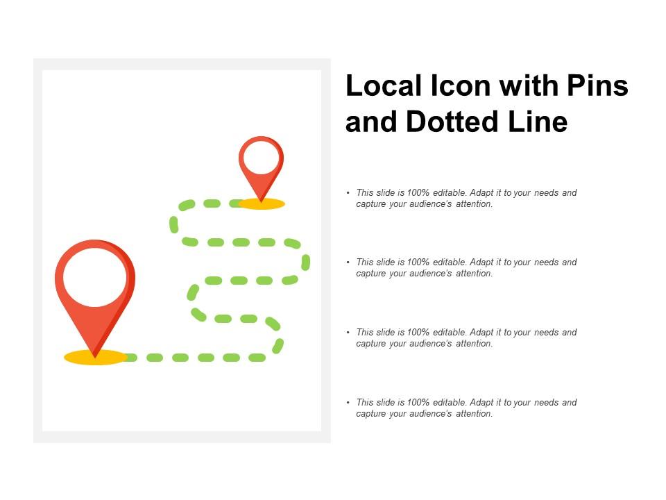 Local icon with pins and dotted line Slide01