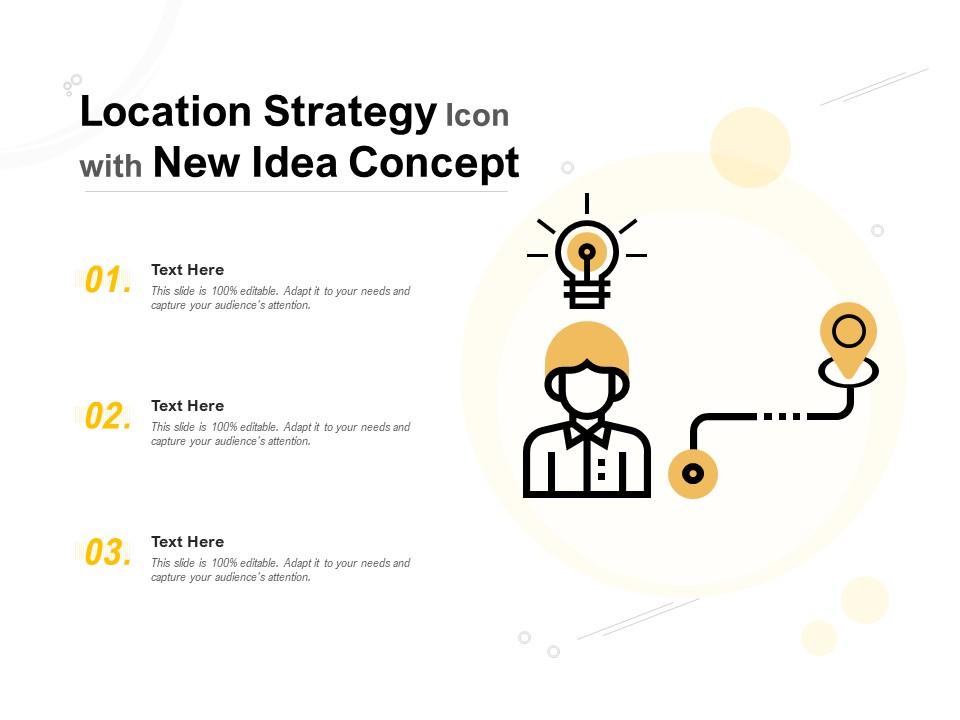 Location strategy icon with new idea concept Slide01