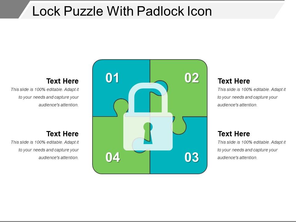 Lock puzzle with padlock icon Slide01