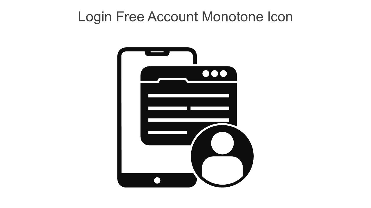 Login Free Account Monotone Icon In Powerpoint Pptx Png And Editable Eps Format