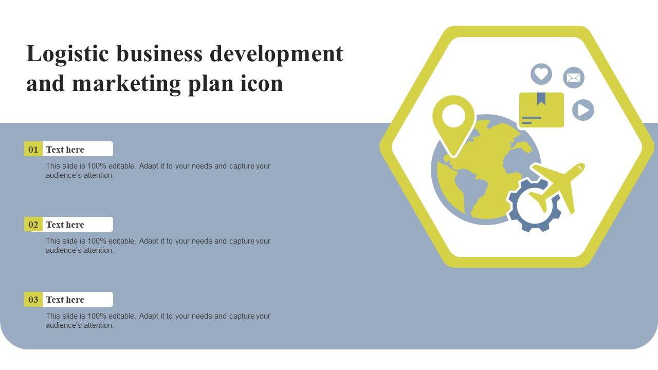 Logistic Business Development And Marketing Plan Icon