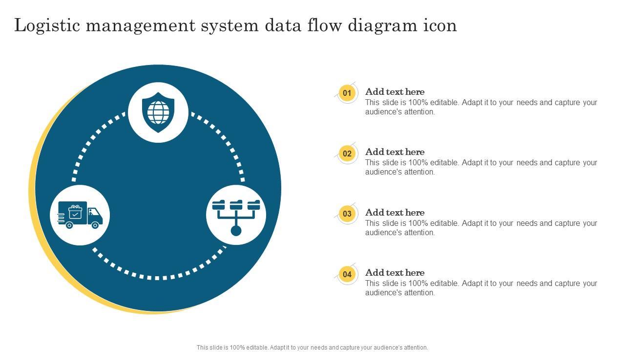 Logistic Management System Data Flow Diagram Icon Slide01