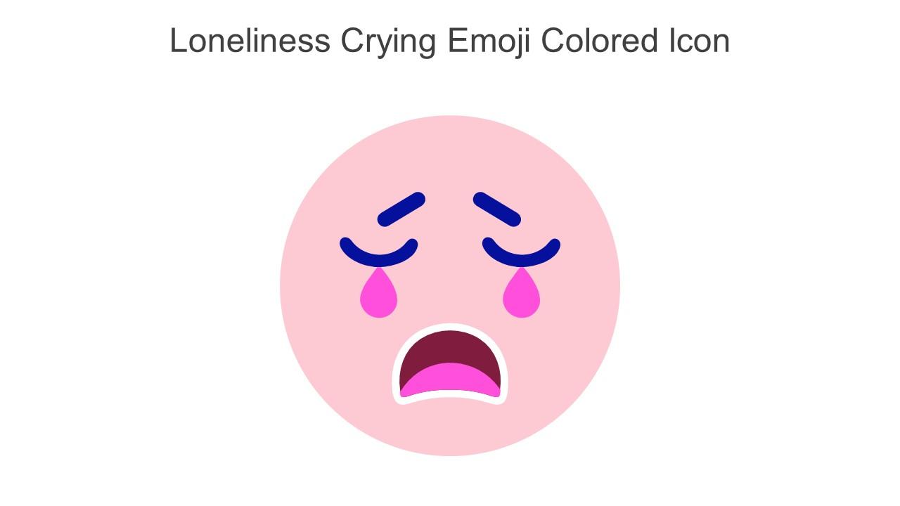 Loneliness Crying Emoji Colored Icon In Powerpoint Pptx Png And Editable Eps Format