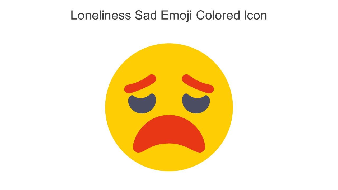 Loneliness Sad Emoji Colored Icon In Powerpoint Pptx Png And Editable Eps Format