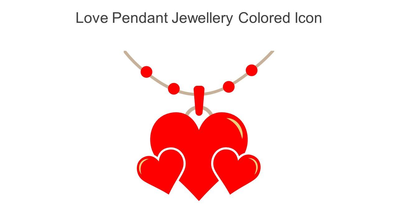 Love Pendant Jewellery Colored Icon In Powerpoint Pptx Png And Editable Eps Format