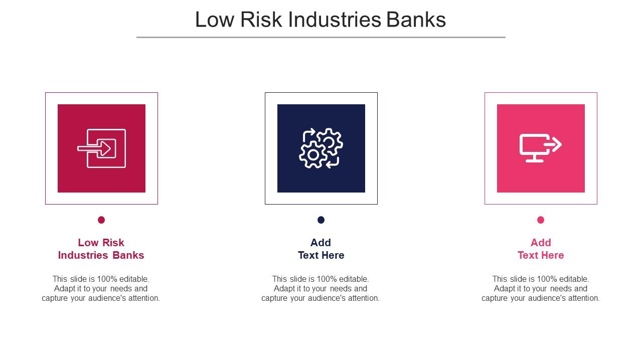 Low Risk Industries Banks Ppt PowerPoint Presentation Icon Background Image Cpb Slide01