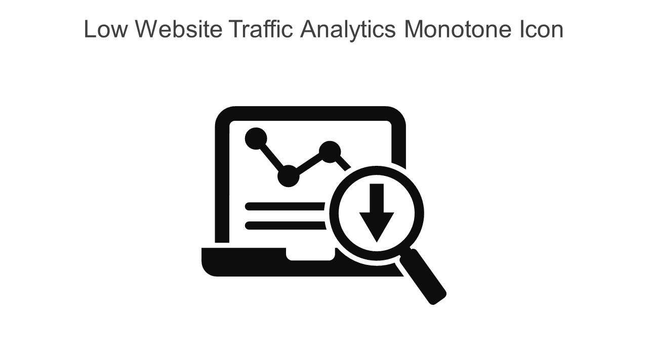 Low Website Traffic Analytics Monotone Icon In Powerpoint Pptx Png And Editable Eps Format Slide01