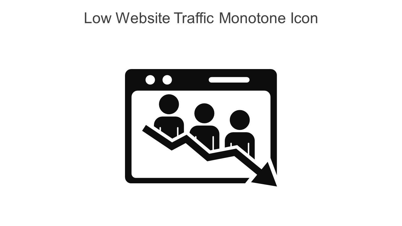 Low Website Traffic Monotone Icon In Powerpoint Pptx Png And Editable Eps Format Slide01