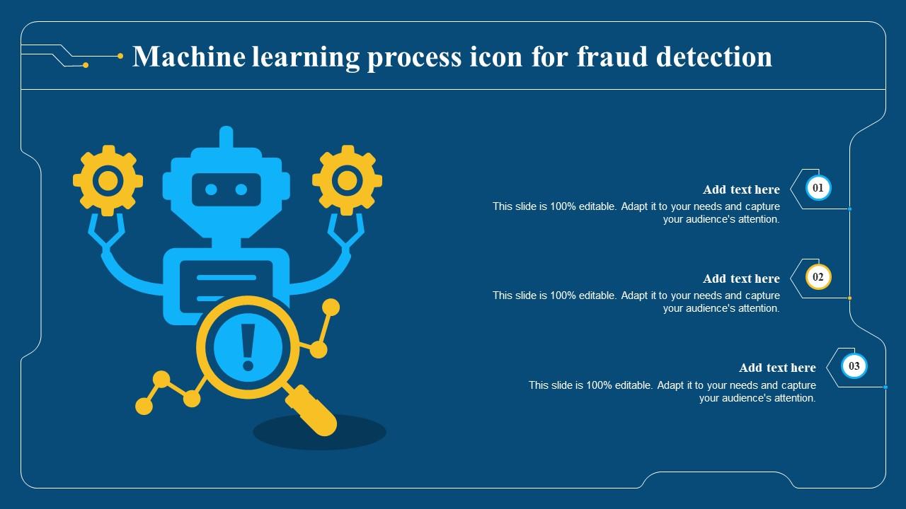Machine Learning Process Icon For Fraud Detection