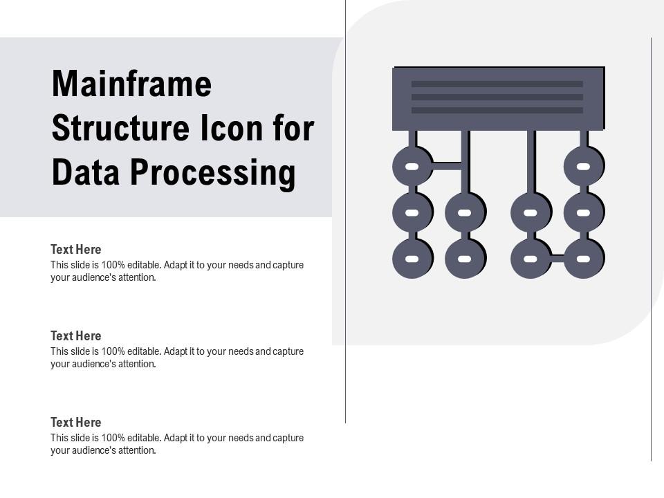 Mainframe structure icon for data processing Slide01