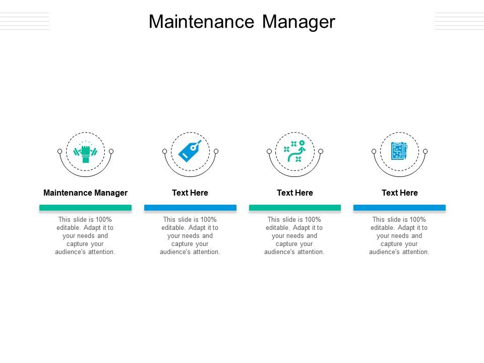 Maintenance manager ppt powerpoint presentation icon gallery cpb Slide01