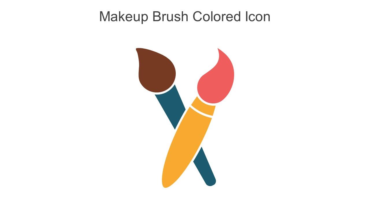 Makeup Brush Colored Icon In Powerpoint Pptx Png And Editable Eps Format Slide01