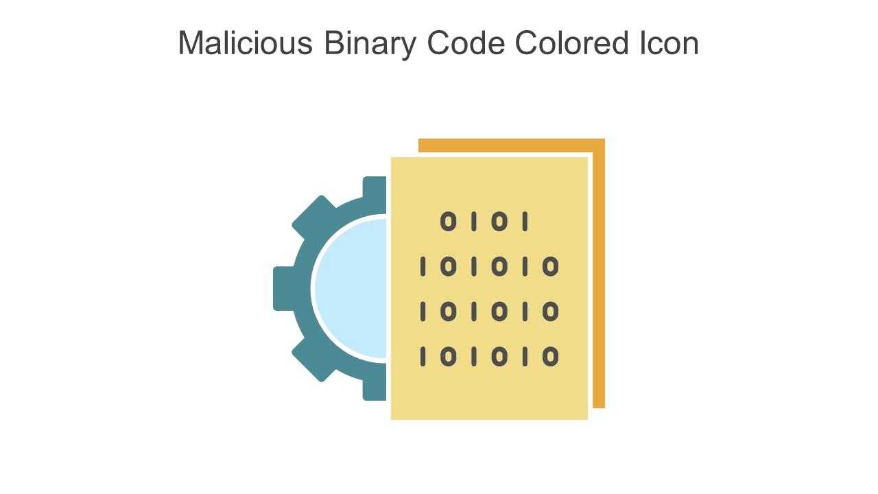 Malicious Binary Code Colored Icon In Powerpoint Pptx Png And Editable Eps Format Slide01