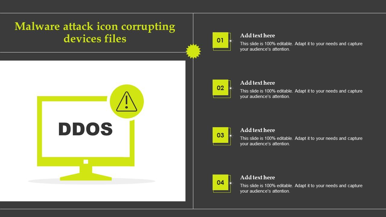 Malware Attack Icon Corrupting Devices Files